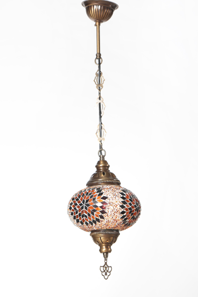 Size 4 Antique Mosaic Hanging Lamp